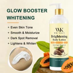 WK JALY Collagen Whitening Body Lotion, Remove Dark Spots, Melanin, Moisturizer, Smooth Skin, With Natural Papaya, Niacinamide