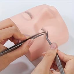 Lash Mannequin Head Makeup Mannequin Head Eyelash Extensions Practice Face Model, Soft Elastic Silicone Eyelash Mannequin Head