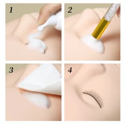 25/50Pcs Eyelash Extension Shampoo Foam Set 5ML Mousse Concentrate Makeup Remover Tool for Mascara with Brush Women's Cleanser