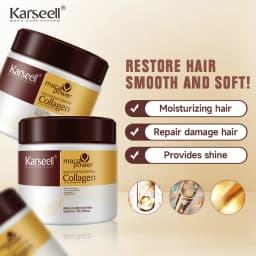 Karseell 2pcs Collagen Hair Treatment Deep Repair Conditioning Argan Oil  Hair Mask Essence for Dry Damaged Hair All Hair Type