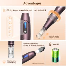 Original Dr Pen A10 Wireless With 2 Cartridges Microneedling Pen Needle length 0.25 mm