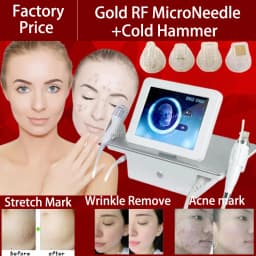 2-in-1 Gold RF Microneedle Machine Microcrystalline Skin Repair Wrinkle Removal Skin Tightening Device For Beauty Salon
