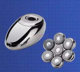 7D Rechargeable Bald Head Shavers Kit for Men USB LED Display Electric Razor Heads Beard Ear Nose Hair Facial Trimmer