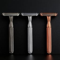RZACLEA22T-1 double-layer safety razor with rolling wheel head, fashionable daily titanium alloy razor, rose gold with 10 blade