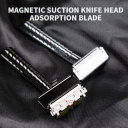 Classic Metal Double-Layer Semi-Blade Razor Manual Shaving Razor Stainless Steel Double-Sided Blade Beard Razor
