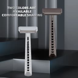Classic Metal Double-Layer Semi-Blade Razor Manual Shaving Razor Stainless Steel Double-Sided Blade Beard Razor