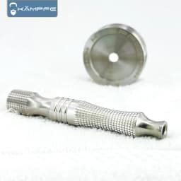 KAMPFE Men's Safety Shaver Ergonomic Grip Comfortable Anti slip Mesh Titanium Alloy Razor Handle