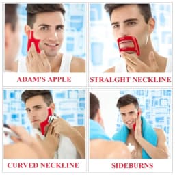4Pcs/set Beard Shaving Template Combs Hair Trimmers Plastic Men Beard Guide Shaping Styling Tool Hairline Templates Ruler Kit