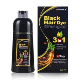 3 In 1 Black Hair Dye Shampoo Beauty Nourishes Long Lasting Permanent Covers White Gray Hair For Men Women Hair Coloring Tools