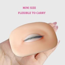3D Eyelash Mannequin Eyesfor Eyelash Practice, Flat Doll Head, Korean Makeup Tool,False Eyelash Grafting Training Mannequin Head