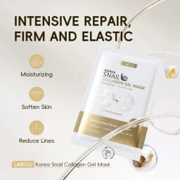 LAIKOU Korea Snail Collagen Essence Mask Hydrating Sheet Mask Anti-Wrinkle Face Mask Firming Skin Care 25g*20pcs