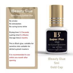 IBeauty Super Plus Glue For Eyelash Health Extension Original 5ml Black Cola Gold Cap Korea 1-2Sec Fast Dry Makeup Tools Health