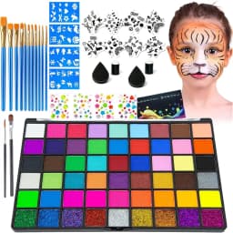 54 Colors Face Painting Kit for Kids,Body Paint for Adults, Non Toxic Makeup Professional for Festivals,Birthday Parties,events
