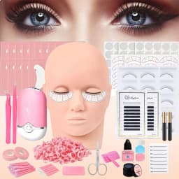 Professional False Eyelash Extension Practice Kit Eye Lashes Extension Grafting for Beginner Artist Practice Makeup Tool Set Kit