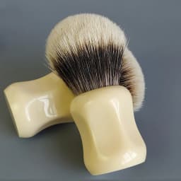 Dscosmetic 26mm Manchurian two band hair shaving brush with Ivory resin handle