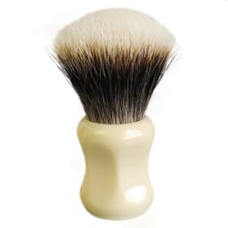 Dscosmetic 26mm Manchurian two band hair shaving brush with Ivory resin handle