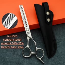 Professional Barber Scissors，6.0 Inch Contrary Tooth Thinning Shears，Hitachi 440c Steel，Hair Cutting Machine，Barber Accessories