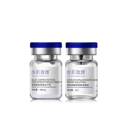 Blue Copper Peptide GHK-Cu Skin Repair Kit – Shrink Pores, Hydrate & Brighten, Improve Skin Elasticity