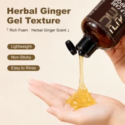 PURC 5-in-1 Ginger Herbal Scalp Care Shampoo Anti Hair Loss Strong Roots Soothe Itchy Scalp Smooth Hair Triple Herbal Formula