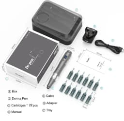 Dermapen Ultima M8 With 32 Cartridge Wireless Derma Microneedle Pen Skincare Kit MTS Treatment Professionals Use Beauty Machine