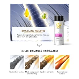 PURC 2 Pcs Keratin For Hair Straightening 0% 5% 8% 12% Formaldehyde Brazilian Keratin Hair Treatment Smoothing Hair Care