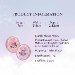 Flower Knows Midsummer Fairytales Collection Velvet Embossed Blush