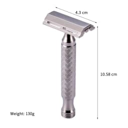 CNC 316 L Stainless Steel Material Men Safety Double Edge Razor Shaving With Non-slip Handle Hand Polished Razors