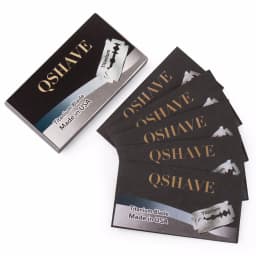 Qshave IT Safety Razor Blade Straight Razor Titanium Blade Double Edge Classic Safety Razor Blade Made in USA, 100 Blades