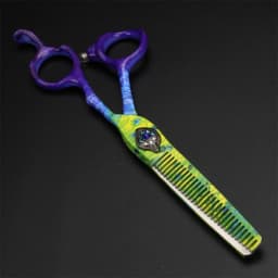 Peacock Green Hair Scissors 6 inch Professional Haircut Cutting and Thinning Scissors Japan 440C Steel