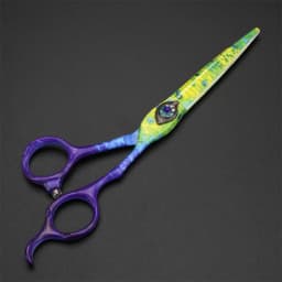 Peacock Green Hair Scissors 6 inch Professional Haircut Cutting and Thinning Scissors Japan 440C Steel
