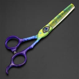Peacock Green Hair Scissors 6 inch Professional Haircut Cutting and Thinning Scissors Japan 440C Steel