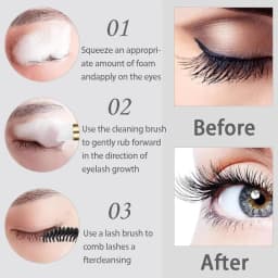 SENSE LASHES Lash Shampoo Concentrate No Stimulation Lash Cleanser DIY Professional Eyelash Extension Bath Foam Makeup Remover