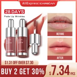CARSLAN 2pcs/set Tinted Lip Glow Serum Essential oil Moisturizing Lip Glaze Plumper Mirror Water Lip Gloss Lipstick Cosmetics