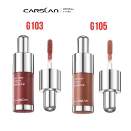 CARSLAN 2pcs/set Tinted Lip Glow Serum Essential oil Moisturizing Lip Glaze Plumper Mirror Water Lip Gloss Lipstick Cosmetics