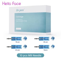 Dr. pen M9 Cartridge Needles: 18/36/42/ Round Nano pin Anti-Backflow Bayonet Heads with Chip-Controlled Needle Length 0.25 mm