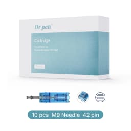 Dr. pen M9 Cartridge Needles: 18/36/42/ Round Nano pin Anti-Backflow Bayonet Heads with Chip-Controlled Needle Length 0.25 mm