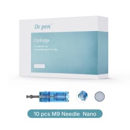 Dr. pen M9 Cartridge Needles: 18/36/42/ Round Nano pin Anti-Backflow Bayonet Heads with Chip-Controlled Needle Length 0.25 mm