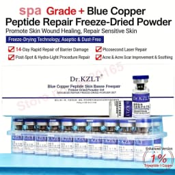 Powerful Skin Repair With GHK-CU Blue Copper Peptide Face Serum Supports Skin Regeneration Enhances For A Healthier Complexion.