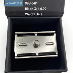KAMPFE CNC machining Manual Safety Stainless Steel polished Razor Head for wet shaver Gifts for men