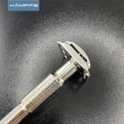 KAMPFE CNC machining Manual Safety Stainless Steel polished Razor Head for wet shaver Gifts for men