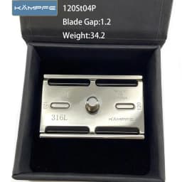 KAMPFE CNC machining Manual Safety Stainless Steel polished Razor Head for wet shaver Gifts for men