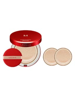 MISSHA Magic Air Cushion Foundation Moisture #21 Light Beige Set( 1 original +2 Refill) SPF45+PA+++ Korea Cosmeitcs