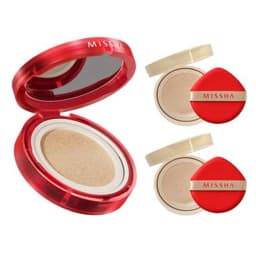 MISSHA Magic Air Cushion Foundation Moisture #21 Light Beige Set( 1 original +2 Refill) SPF45+PA+++ Korea Cosmeitcs