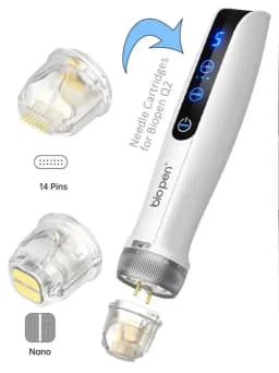 10pcs Bio Pen Q2 Dr. Pen Q1S Disposable EMS Microneedling Cartridge Titanium Needles 9/14/25/Nano Needle Length 0.25 Mm