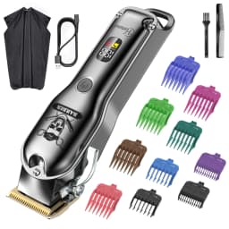 Hatteker Beard Trimmer for Men Electric Shaver  Hair Cutter with LED Display USB Rechargeable Grooming Kit