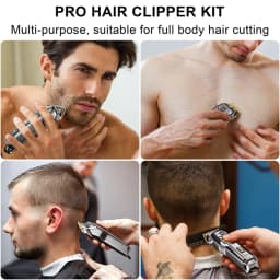 Hatteker Beard Trimmer for Men Electric Shaver  Hair Cutter with LED Display USB Rechargeable Grooming Kit