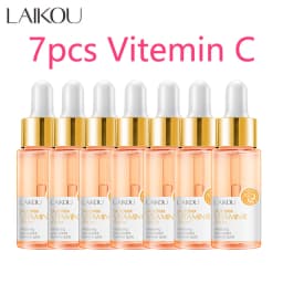 LAIKOU 7 Bottles 24K Gold Snail Sakura Hyluronic Acid Vitamin C Nicotinamida Rose Blueberry Serum Japan Essential Face Essences