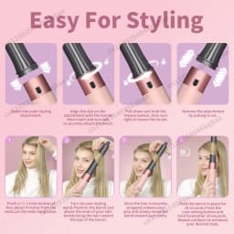 Sencicimen 6 IN 1 Professional Hot Air Styler Negative Ion Hair Dryer Set for Curling Volumizing Straightening Hair Styling Tool