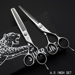 5.5/6.0/6.5/7.0 Inch Reversed Scissors Hair Scissors Professional Barber Hairdressing Cutting Thinning Set salons shears