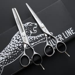 5.5/6.0/6.5/7.0 Inch Reversed Scissors Hair Scissors Professional Barber Hairdressing Cutting Thinning Set salons shears